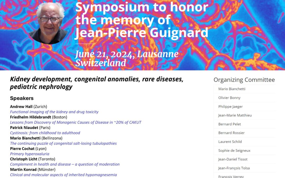 Symposium to honor the memory of Jean-Pierre Guignard – 21.06.2024